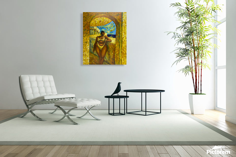 Framed print in a sunlit corner
